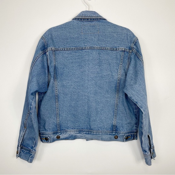 Vintage 90's EXP Jeans By Express Blue Denim Trucker Jacket - Picture 2 of 10